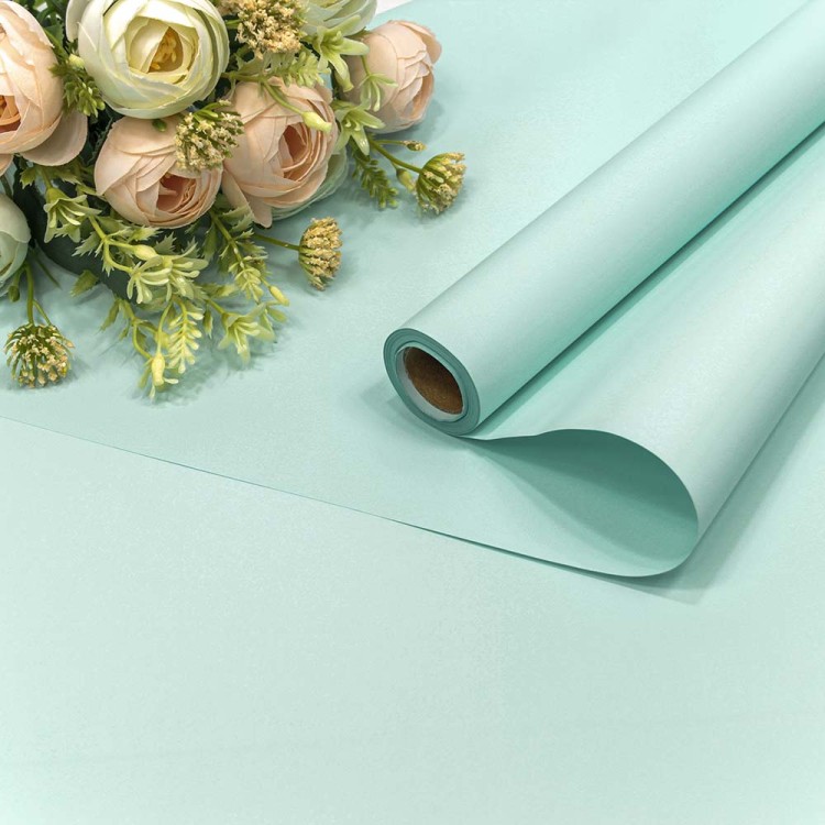 1638/7457 Плёнка 0,58*10м матовая "Корейская" 65мкм Голубой 1/30