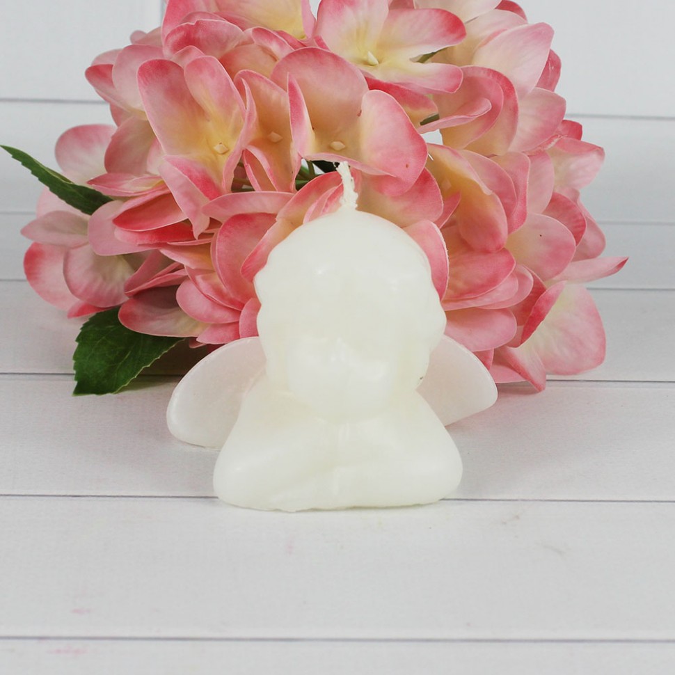 1809050001 МЕЧТАЮЩИЙ АНГЕЛОЧЕК Свеча парафиновая декоративная фигурная, белая