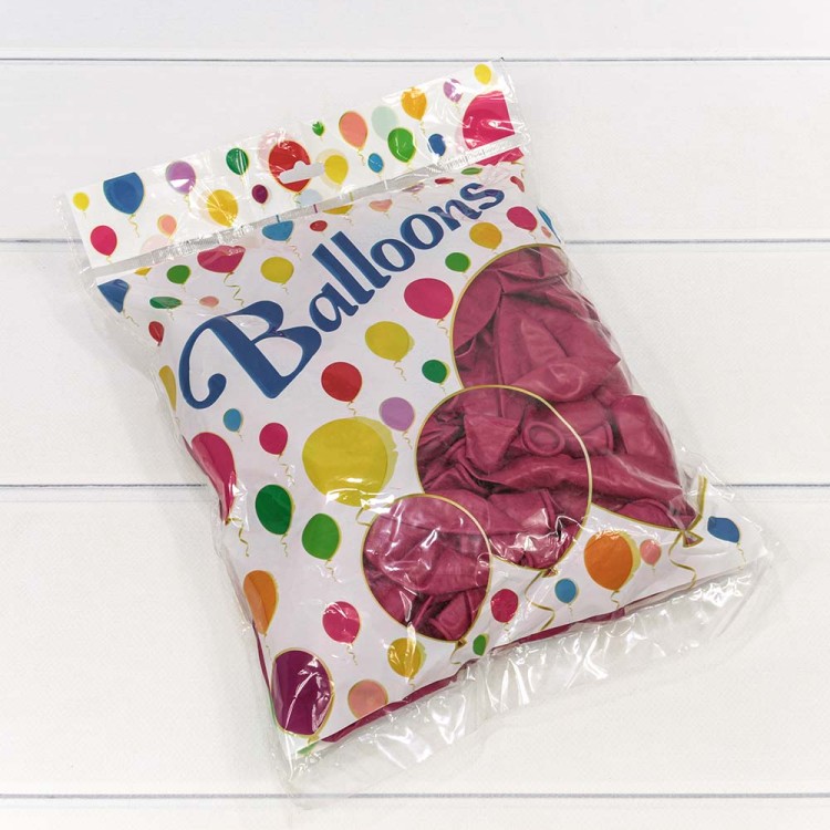 12300/6 Шарики воздушные из латекса "Пастель" 12"/30см (100 шт.) 2,8г Пурпурный 1/50