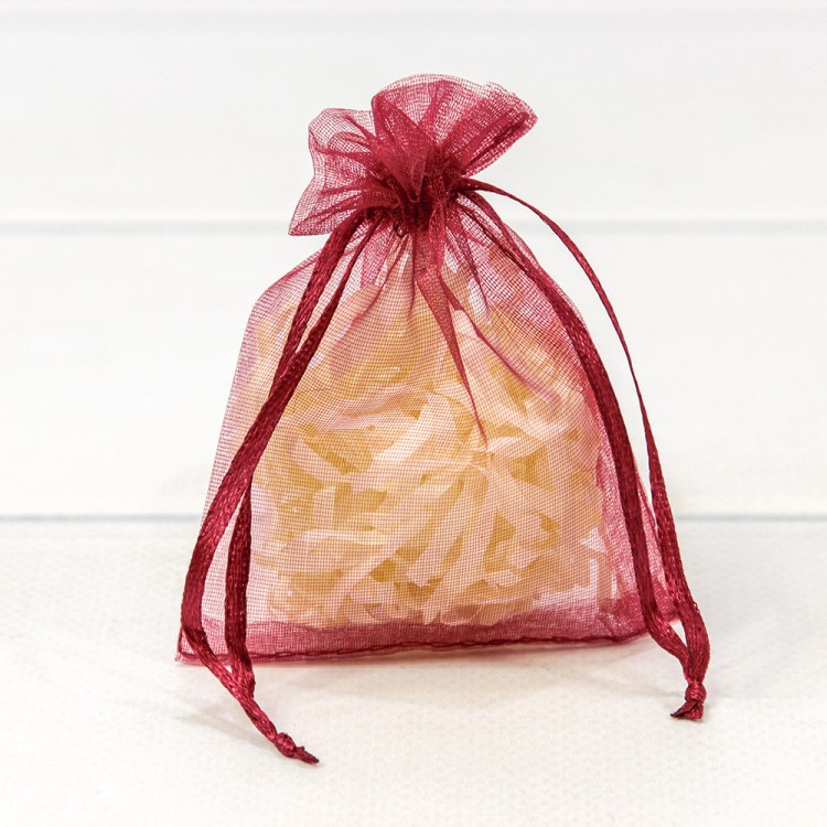 000801-18J Мешочки из органзы 7*9 Бордовый 1/100 1/5000