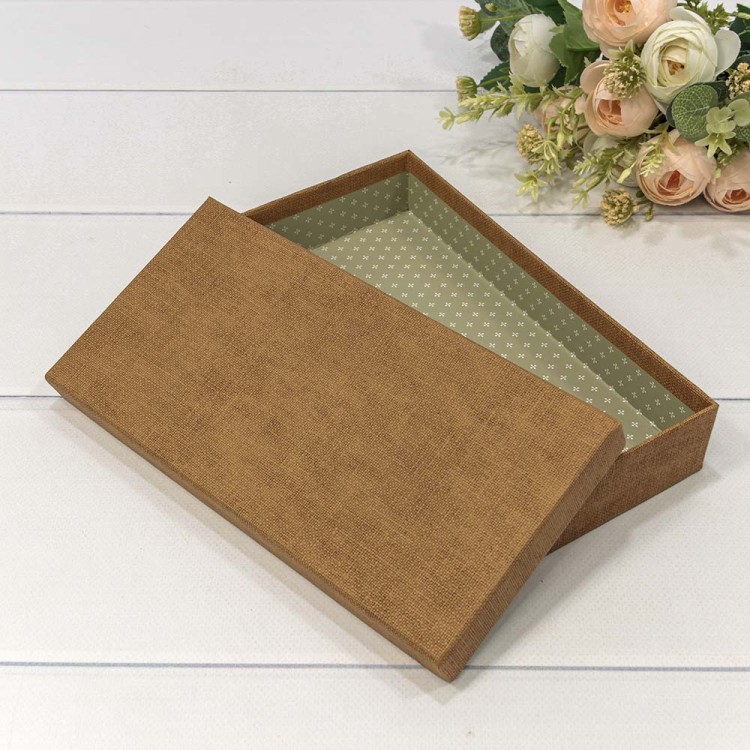 720310/10 Коробка Прямоугольная 24*12*4 под кошелек Коричневый 1/120