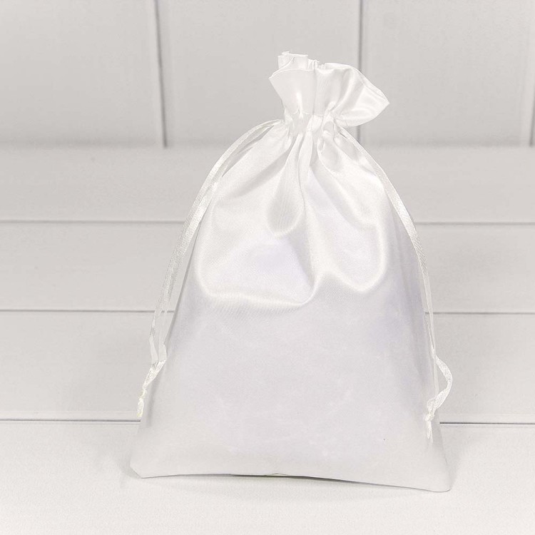 000814-6E Мешочки атласные 18*23 Белый 1/25 1/1000