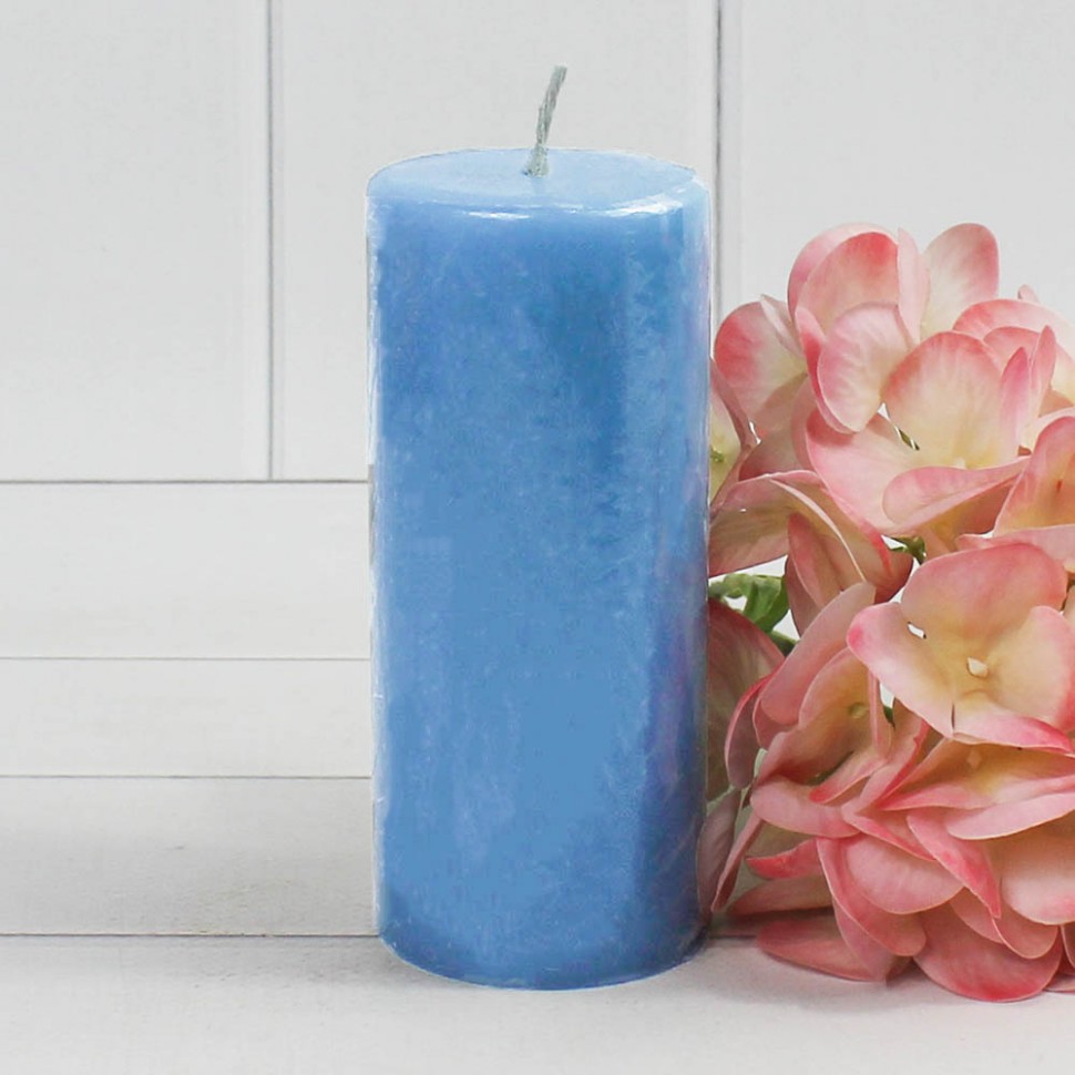 1381590400 Цилиндр 50 Н100 свеча парафиновая, голубой, шт