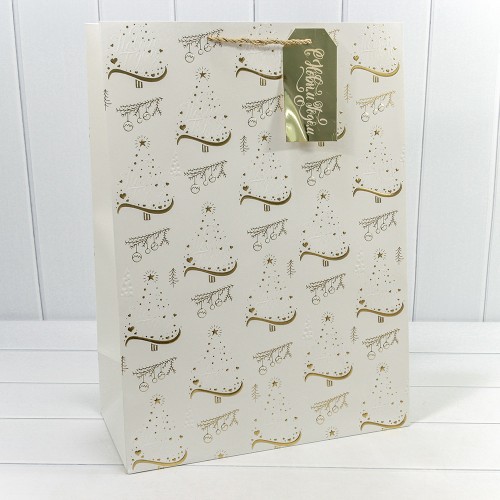 300382T Пакет подарочный "Новый год" с тиснением (микс) 40*55*20 1/20 1/60