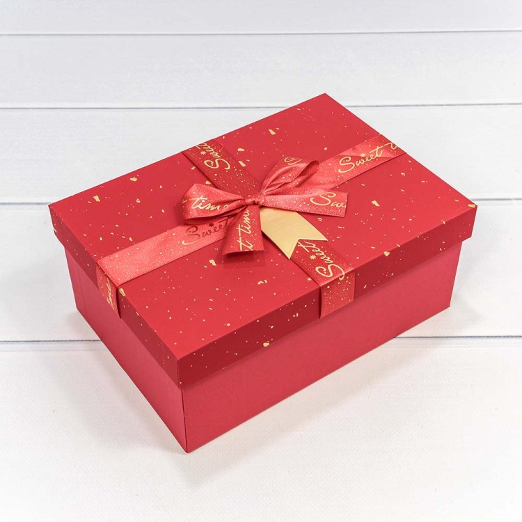 72191/22 Коробки Прямоугольные Набор 1/3 22,5*16*9,5 с бантом Красный 1/20