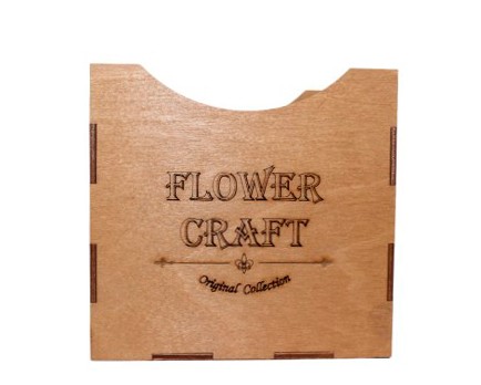 0000160 Набор кубик 4 в 1 "Flower Craft" (14*14; 13*13; 12*12; 11*11) Кедр