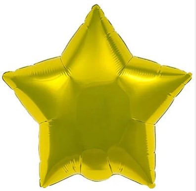 1204-1106 Шар Звезда 76см Металлик Gold