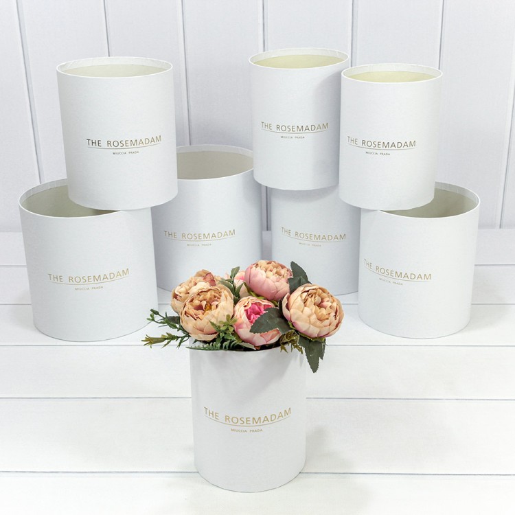 720835/7 Коробки Цилиндр Набор 1/8 19,5*19 без крышки "The Rosemadam" Белый 1/6