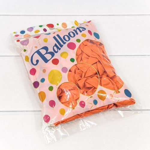 12200/10	Шарики воздушные из латекса "Пастель" 10"/25см (100 шт.) 2,2г Оранжевый 1/70 