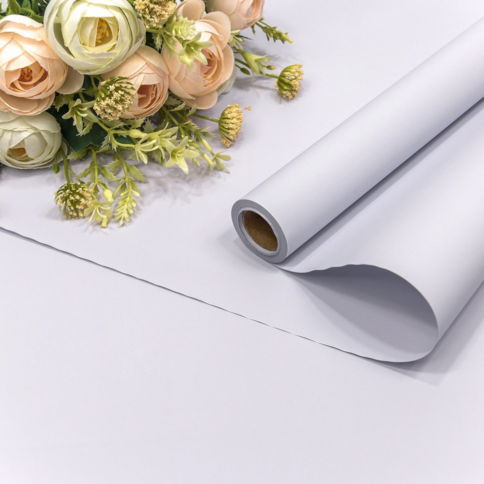 1638/7443 Плёнка 0,58*10м матовая "Корейская" 65мкм Серо-сиреневый 1/30																				 