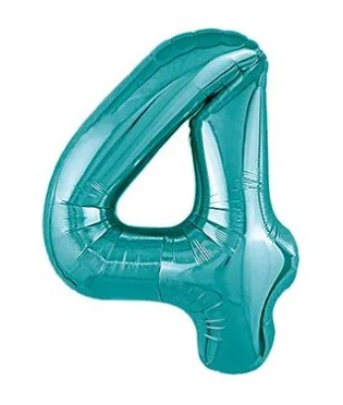 1207-5035 Шар цифра "4", 101см Металлик Ocean