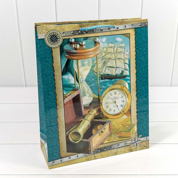 00044C Пакет подарочный "Мужской" глянцевый (микс) 26*32*10 1/20 1/360