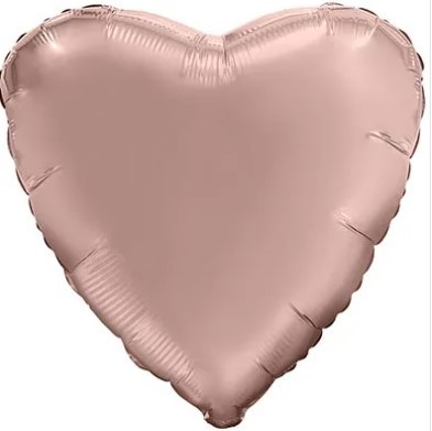 1204-1021 Шар сердце 76см Металлик Rose Gold