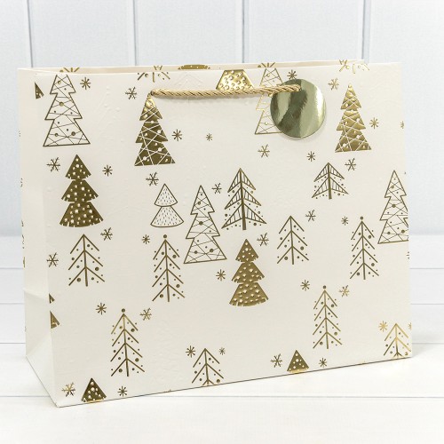 300382CA Пакет подарочный с тиснением "Новый год" (микс) 32*26*13 210г 1/20 1/120