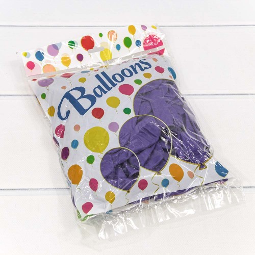 12200/8 Шарики воздушные из латекса "Пастель" 10"/25см (100 шт.) 2,2г Фиолетовый 1/70 