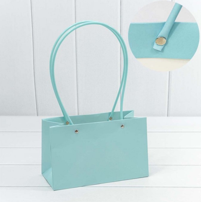 000171EA/14 Пакет подарочный "Ваза для цветов" 22*13,5*10,5 Голубой 1/10 1/120 