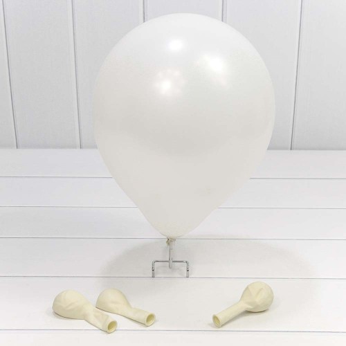 12200/7 Шарики воздушные из латекса "Пастель" 10"/25см (100 шт.) 2,2г Белый 1/70 