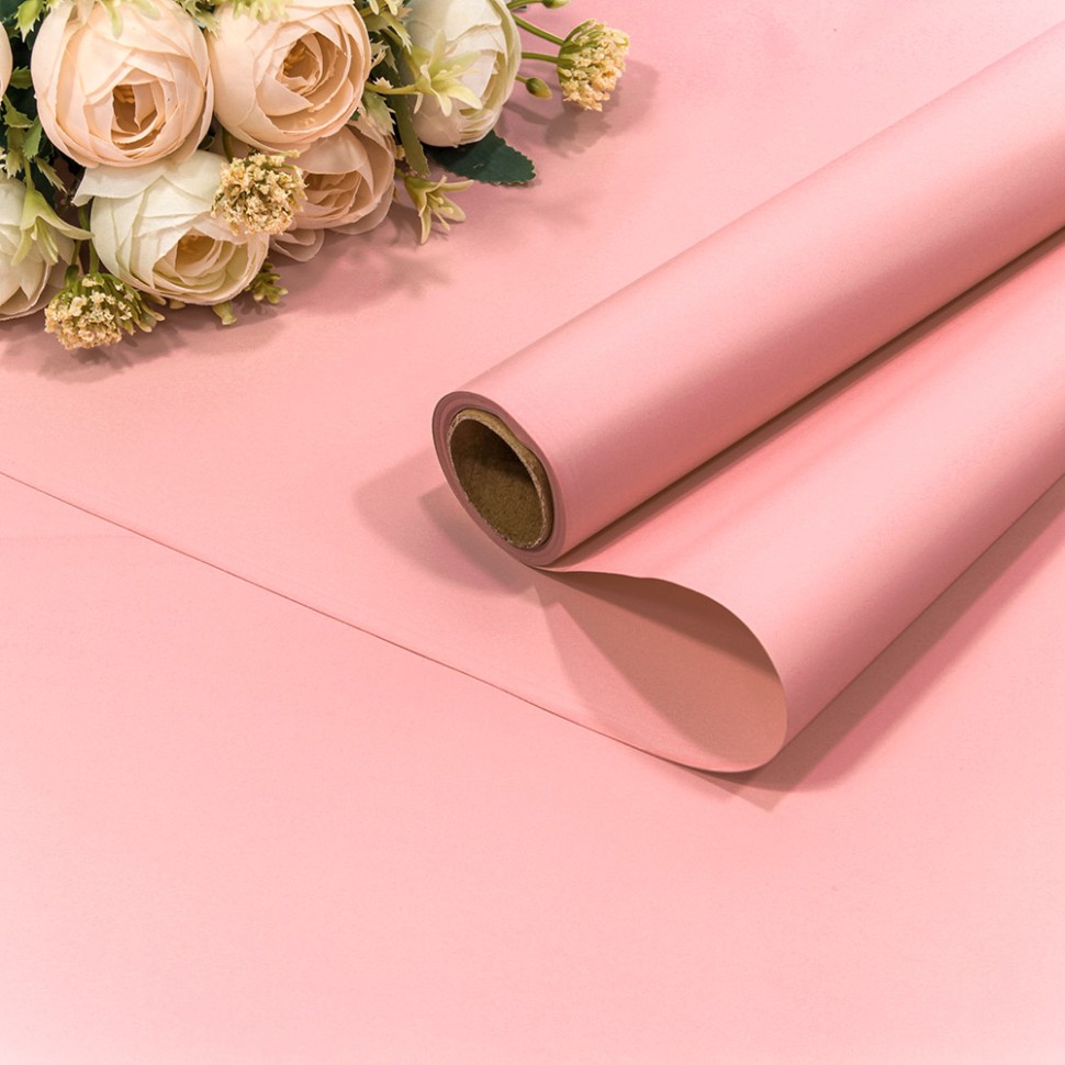 1638/1767 Плёнка 0,58*10м матовая "Корейская" 65мкм Розовый 1/30 1638/1767 Плёнка 0,58*10м матовая "Корейская" 65мкм Розовый 1/30