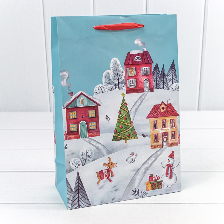 300430K Пакет подарочный "Новый год" (микс 430) 20*30*10 128г 1/20 1/360