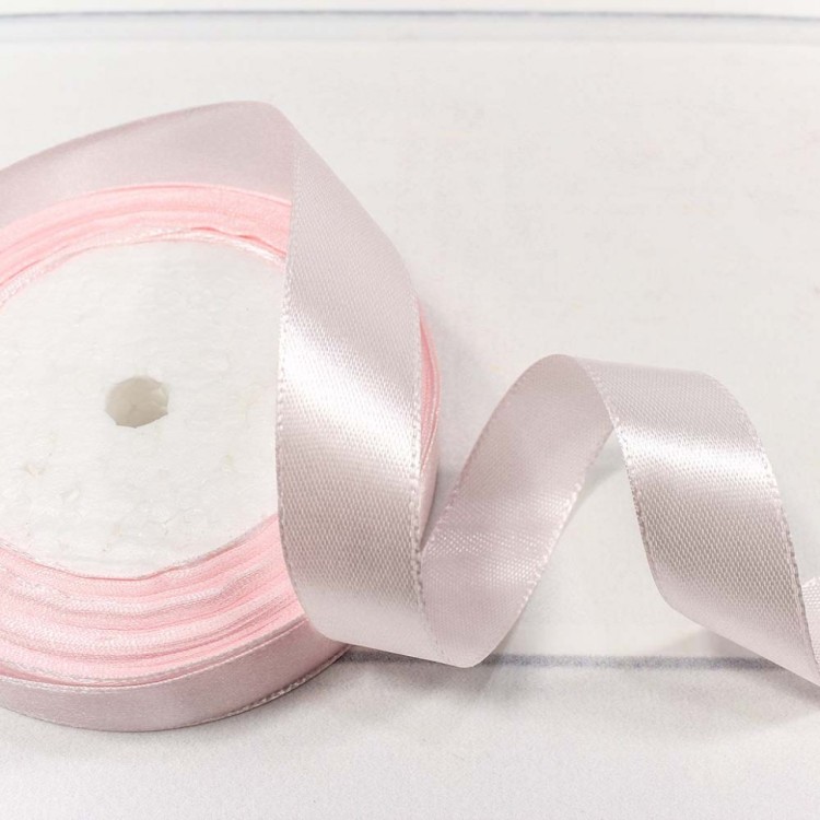 562-20/61 Лента Атласная Сатин 2см*25ярд Светло-розовый 1/10 1/120