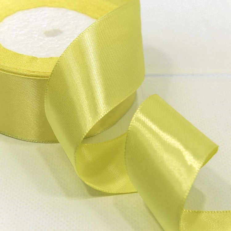 562-38/10 Лента Атласная Сатин 3,8см*25ярд Жёлтый 1/5 1/200