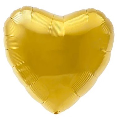1204-1019 Шар сердце 76см Металлик Gold