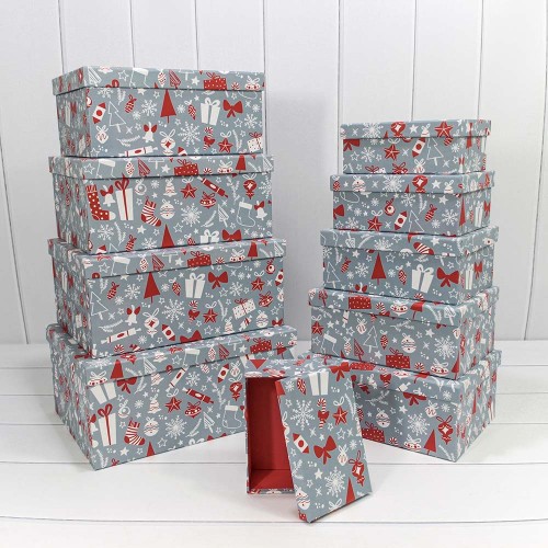 730604/2288 Коробки Прямоугольные Набор 1/10 34*26*15,3 "Новый год"-2288 1/6