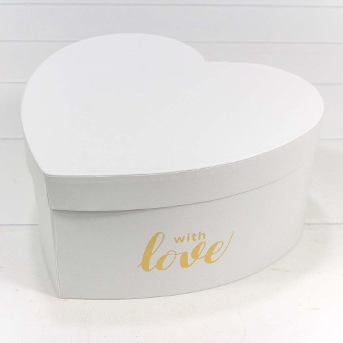 720910/3 Набор коробок 1/3 "Сердце" 25*24*12 см Белый 1/24