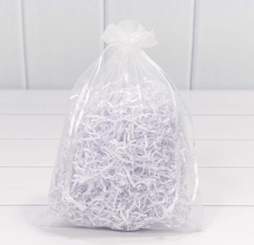 000801-6G Мешочки из органзы 14*20 Белый 1/100 1/3000