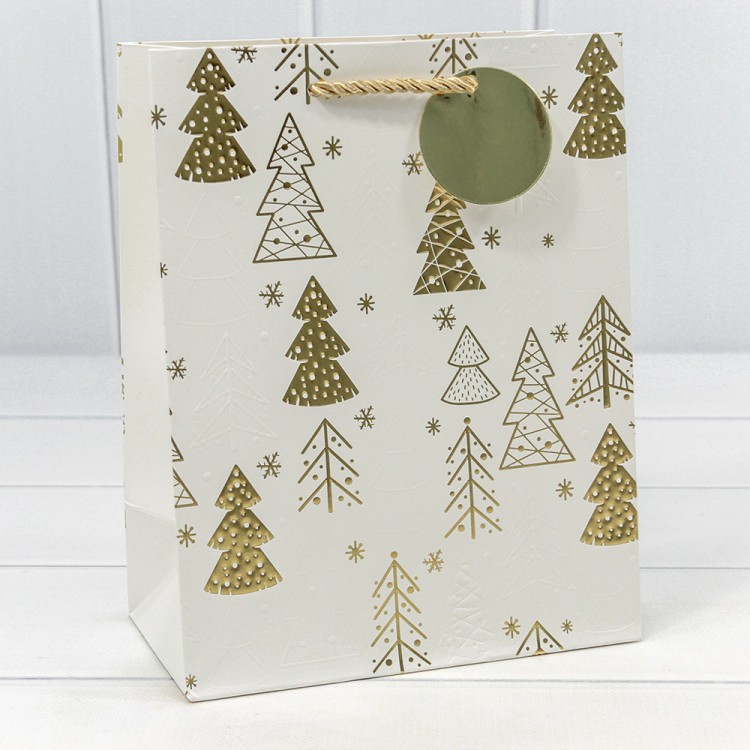 300382E Пакет подарочный с тиснением "Новый год" (микс) 18*23*10 210г 1/20 1/360