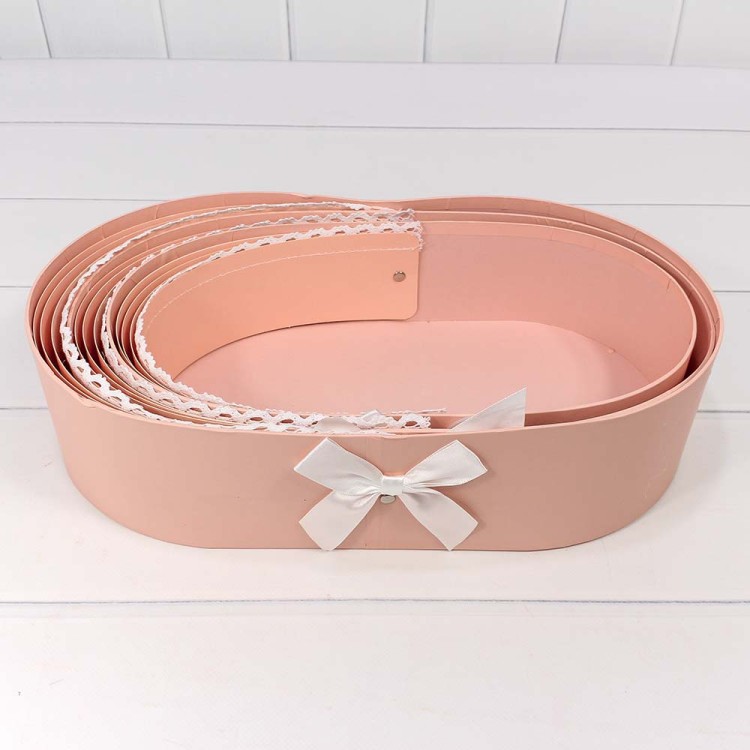 720970/5 Набор коробок 1/3 "Люлька" 39*23,3*9 Персиковый 1/18