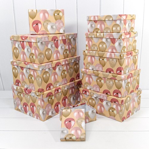 721604/2481 Коробки Прямоугольные Набор 1/10 34*26*15,3 "Воздушные шарики"-2481 1/6