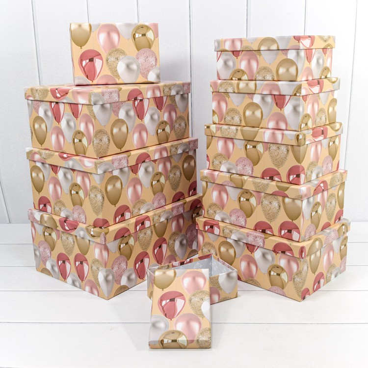 721604/2481 Коробки Прямоугольные Набор 1/10 34*26*15,3 "Воздушные шарики"-2481 1/6