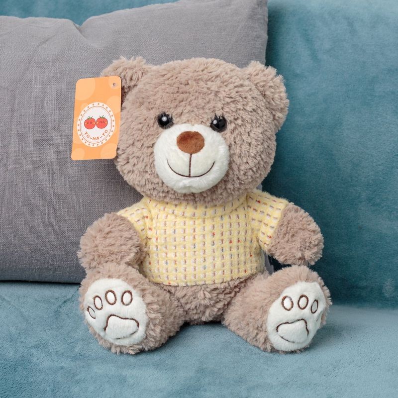 JX504016217BR Мягкая игрушка Мишка коричневый в желтой кофте модель Y16217 размер 40см