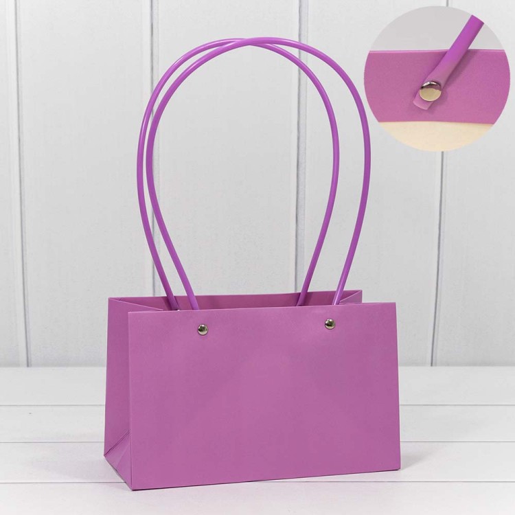 000171EA/9 Пакет подарочный "Ваза для цветов" 22*13,5*10,5 Тёмно-сиреневый 1/10 1/120