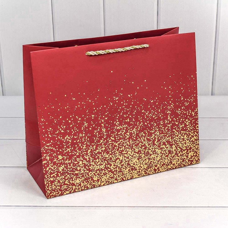 300368CA Пакет подарочный "Золотые вкрапления" (микс) 32*26*13 230г 1/20 1/240