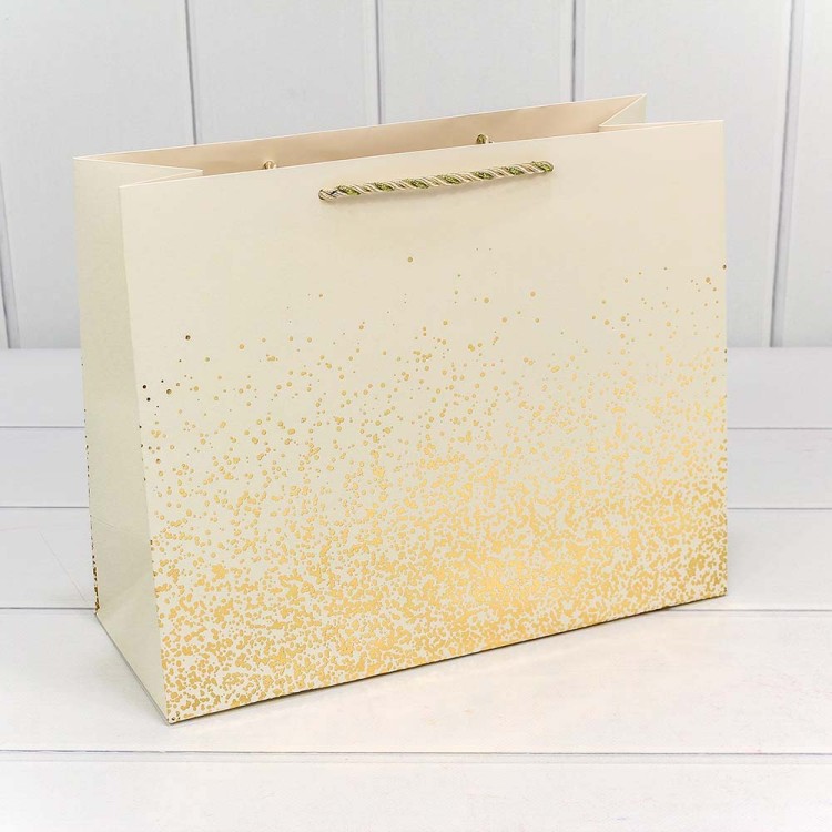 300368CA Пакет подарочный "Золотые вкрапления" (микс) 32*26*13 230г 1/20 1/240