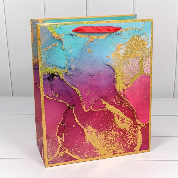 300397C Пакет подарочный "Мрамор" (микс) 26*32*13 210г 1/20 1/320