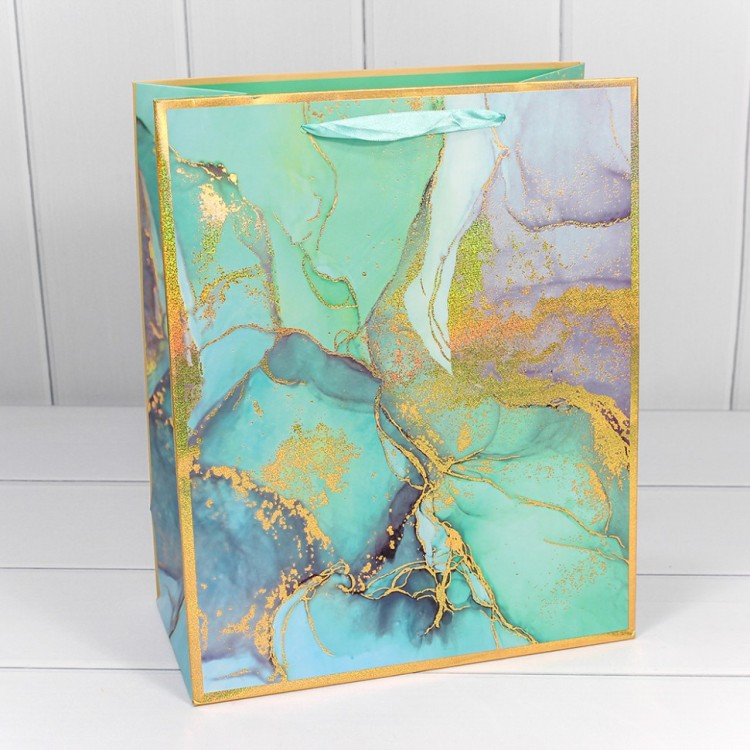 300397C Пакет подарочный "Мрамор" (микс) 26*32*13 210г 1/20 1/320