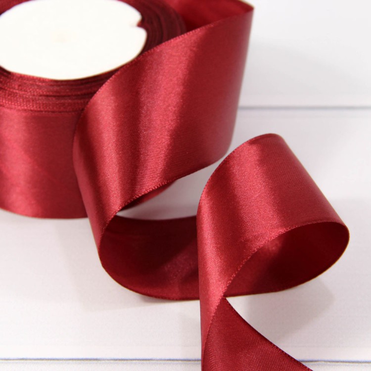562-50/152 Лента Атласная Сатин 5см*25ярд Винный 1/4 1/160
