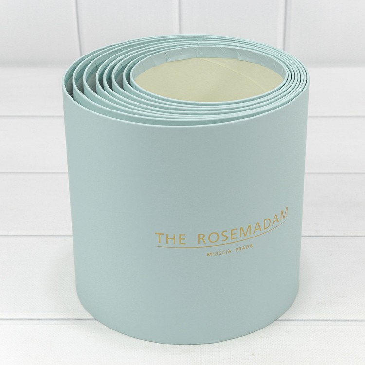 720835/7457 Коробки Цилиндр Набор 1/8 19,5*19 без крышки "The Rosemadam" Голубой 1/6