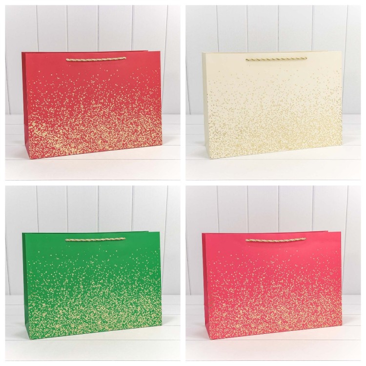 300368AA Пакет подарочный "Золотые вкрапления" (микс) 39.5*33*15 230г 1/20 1/80