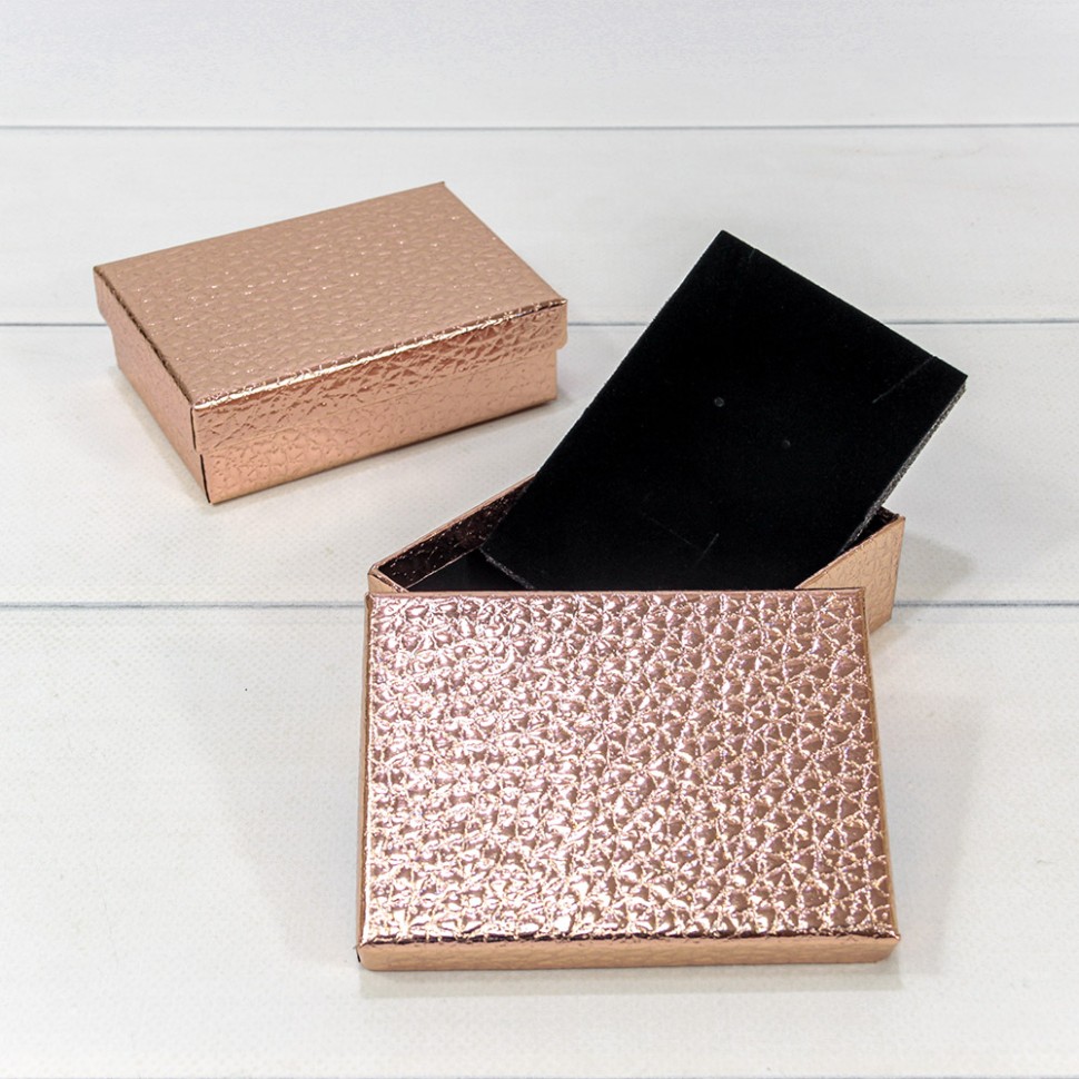 626811/1 Коробка Прямоугольная 11*8*3 "Кожа крокодила" Бронзовый 1/12 1/240