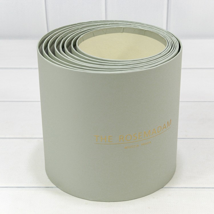 720835/4183 Коробки Цилиндр Набор 1/8 19,5*19 без крышки "The Rosemadam" Зеленовато-серый 1/6