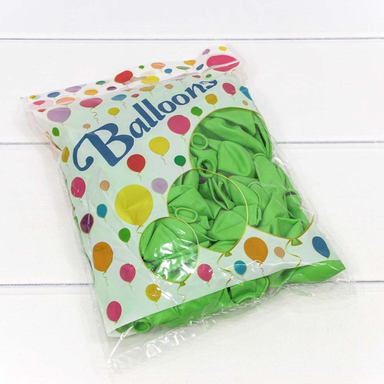 12200/1 Шарики воздушные из латекса "Пастель" 10"/25см (100 шт.) 2,2г Салатовый 1/70