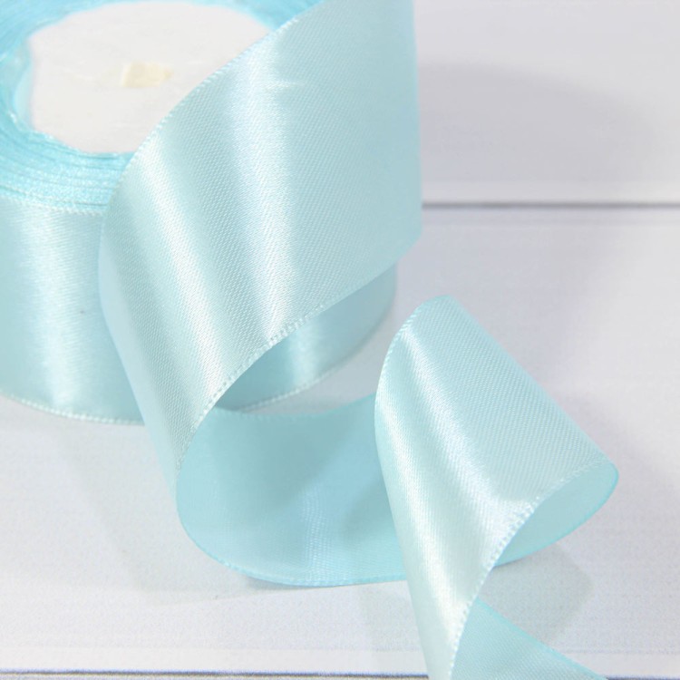 562-50/78 Лента Атласная Сатин 5см*25ярд Бирюзовый 1/4 1/160