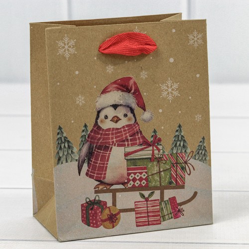 300432H Пакет подарочный Крафт "Новый год" (микс 432) 12*15*6,7 150г 1/20 1/600