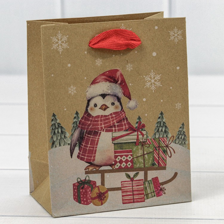 300432H Пакет подарочный Крафт "Новый год" (микс 432) 12*15*6,7 150г 1/20 1/600