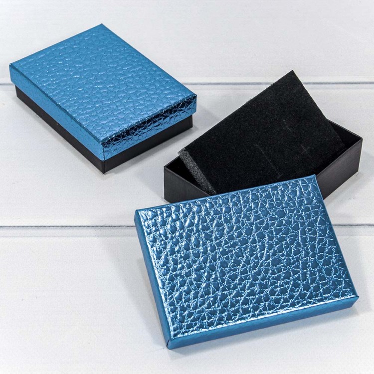 626811/2 Коробка Прямоугольная 11*8*3 "Кожа крокодила" Синий 1/12 1/240