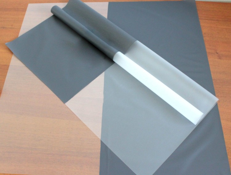 PPM3-7 Пленка матовая двухцветная 60*60 см серая-прозрачная (20 листов) 1/100